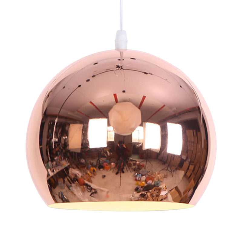 Metallic Orb Pendant Light - Industrial Style Hanging Light for Living Room