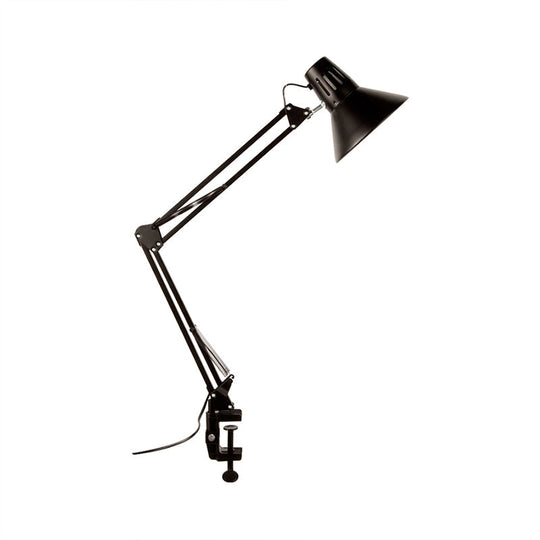 Contemporary Metal Desk Light With Adjustable Arm - Stylish Task Lamp For Study Room Black/White