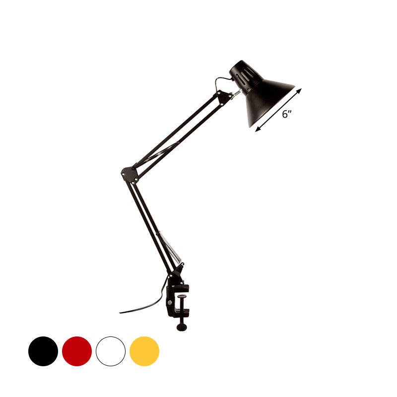 Contemporary Metal Desk Light With Adjustable Arm - Stylish Task Lamp For Study Room Black/White