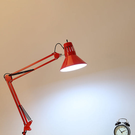 Contemporary Metal Desk Light With Adjustable Arm - Stylish Task Lamp For Study Room Black/White