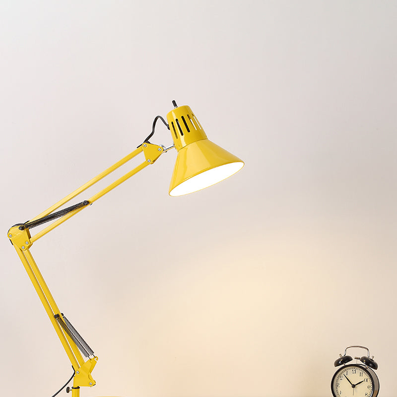 Contemporary Metal Desk Light With Adjustable Arm - Stylish Task Lamp For Study Room Black/White