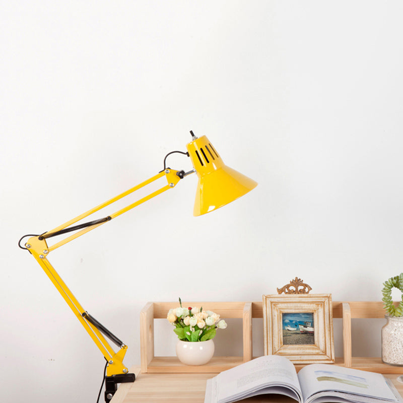 Contemporary Metal Desk Light With Adjustable Arm - Stylish Task Lamp For Study Room Black/White