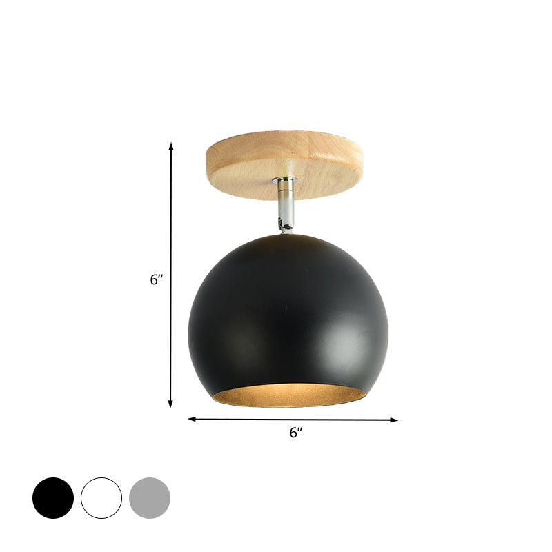 Rotatable Orb Shade Ceiling Light - Ideal for Study Room & Corridor