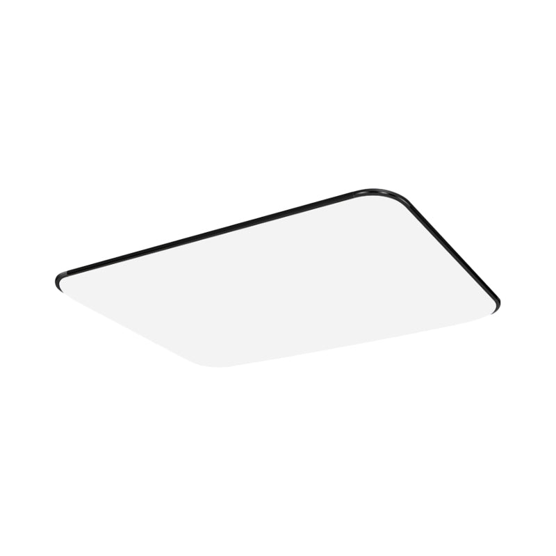 Simple Stylish Rectangular LED Ceiling Light in White – 25.5"/32" Diameter - Ideal for Bedroom