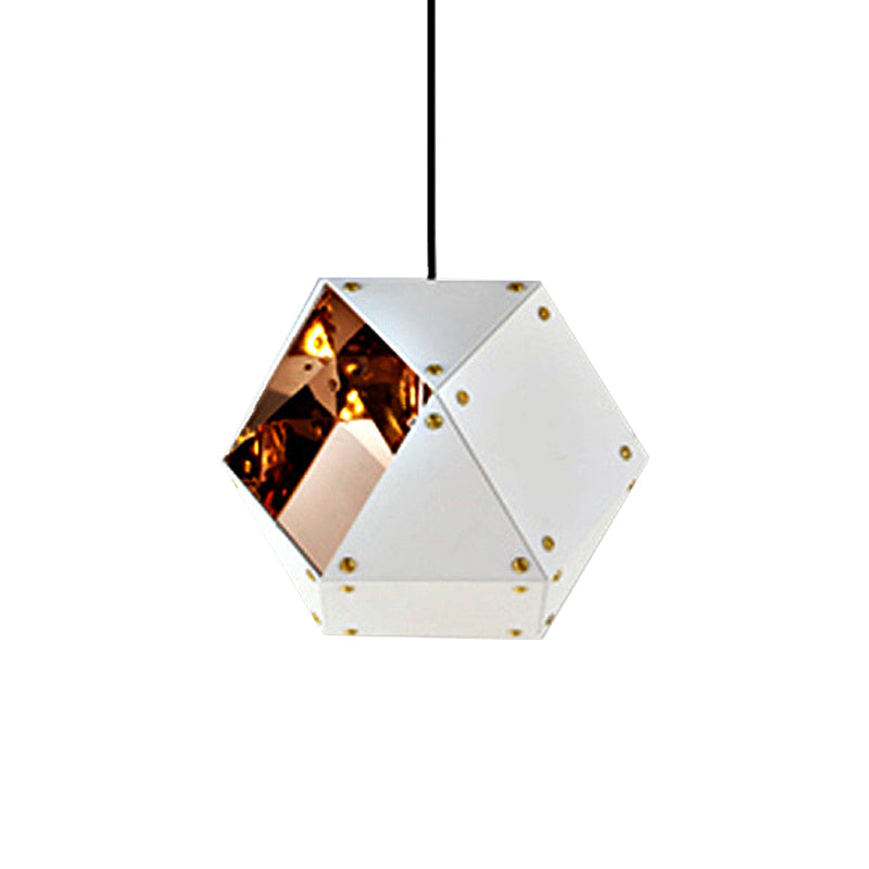 Modern Black/White Multifaceted Metal Chandelier Light - 8/12 Heads Perfect For Dining Rooms And