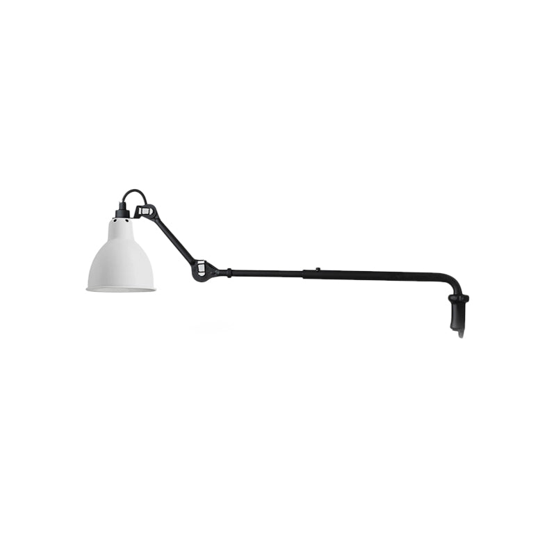 Modernist Metallic Bowl Wall Sconce With 1 Light - Black/White Fixture For Bedroom Lighting