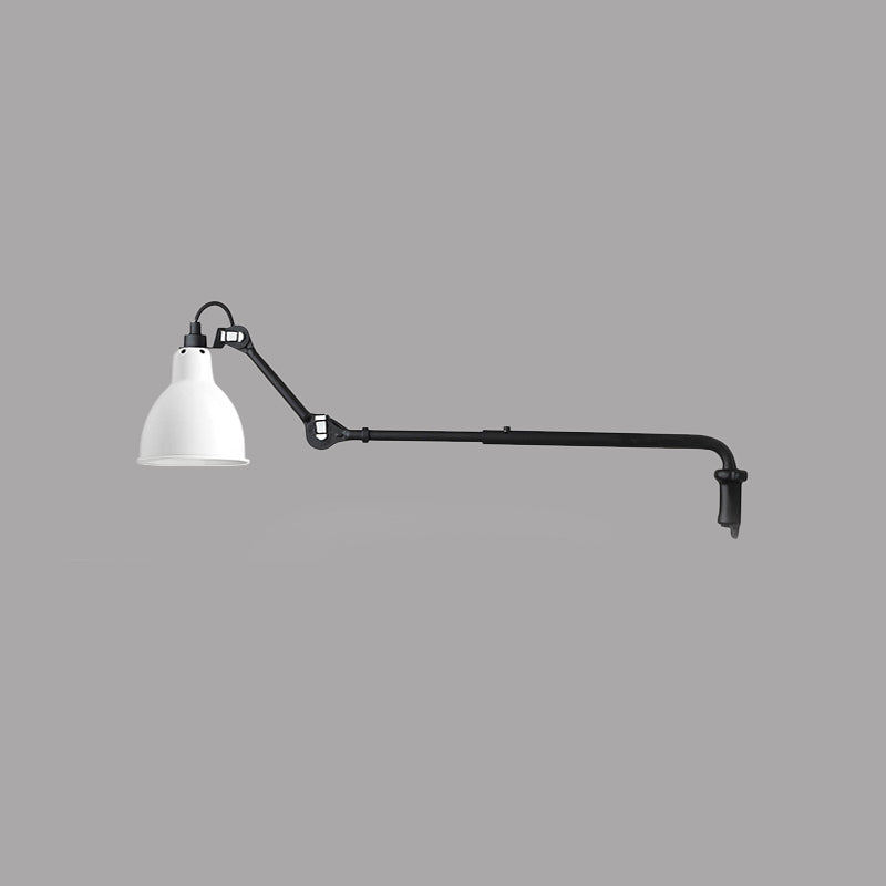 Modernist Metallic Bowl Wall Sconce With 1 Light - Black/White Fixture For Bedroom Lighting