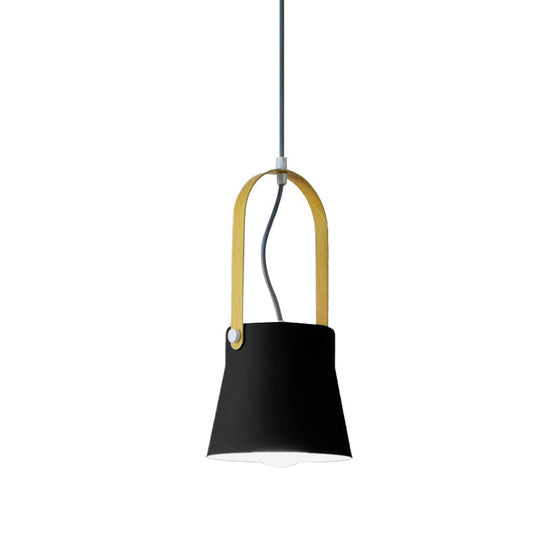 Industrial Hanging Lamp With Cone Shade - Metal Pendant For Stylish Restaurants In Grey/Black/White