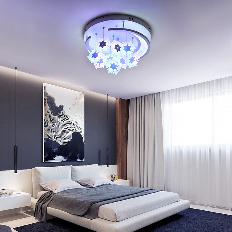 Starry Moon LED Ceiling Lamp for Theme Parks - Contemporary Style