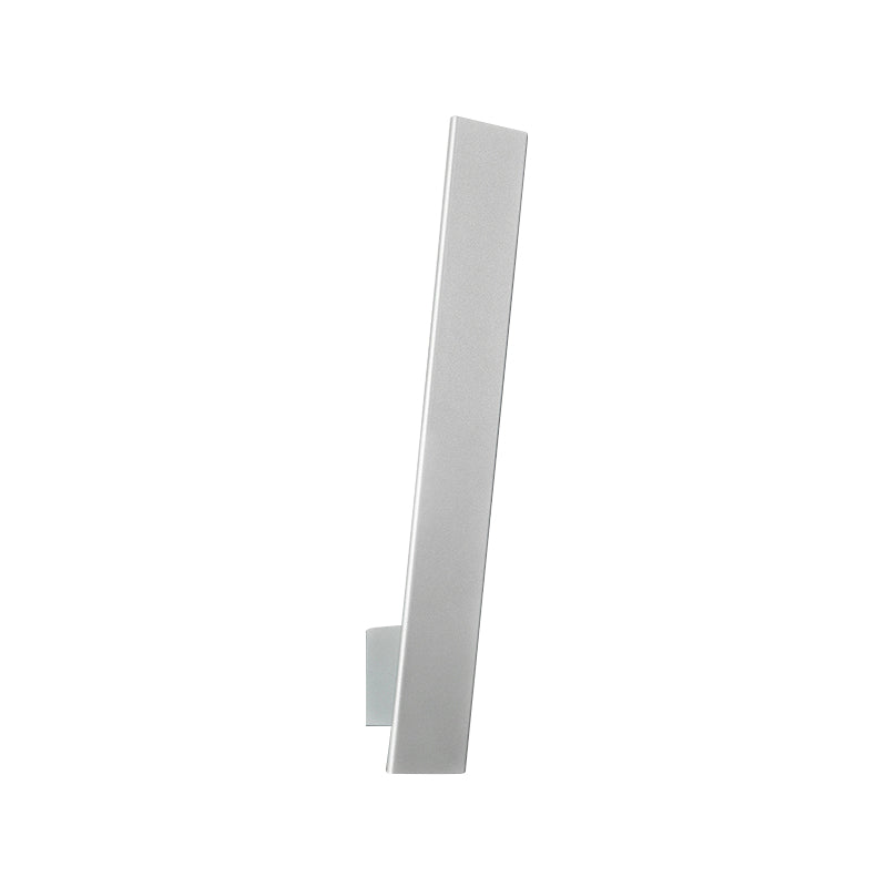 Sleek Led Wall Lighting: Aluminum Shade Black/White Finish Sconce For Bedroom