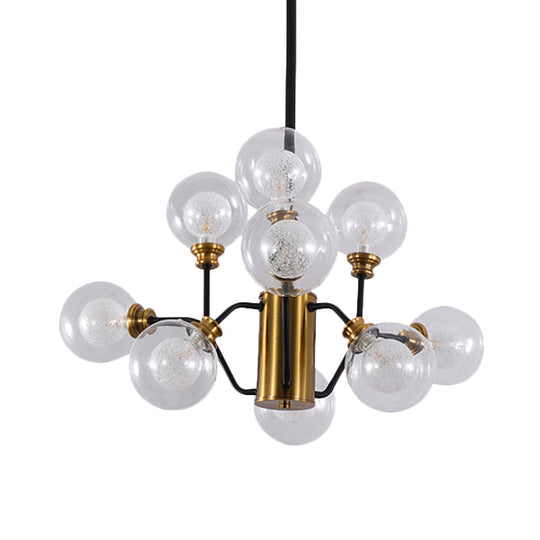 Contemporary Gold & Black Metal Dining Table Pendant Light Chandelier - Modo Design