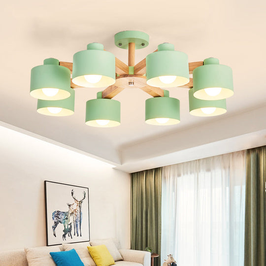 Modern Metal Chandelier With Bell Shade & Suspension Light - Stylish Iron Ceiling Lamp