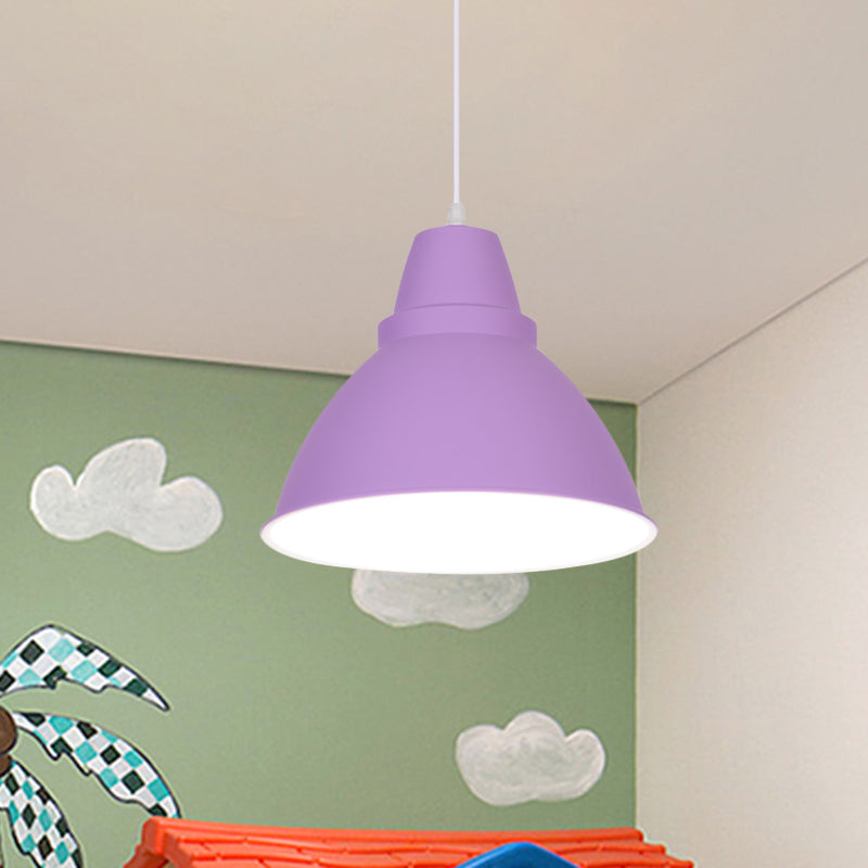 Macaron Funnel Iron Pendant Light - Pink/Purple/Yellow Dining Room Lighting