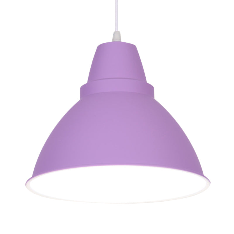 Macaron Funnel Iron Pendant Light - Pink/Purple/Yellow Dining Room Lighting