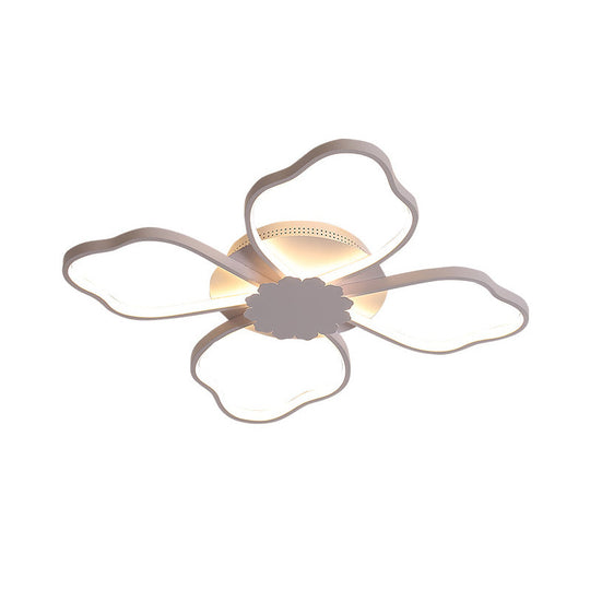 White Clover LED Ceiling Light - Minimalist Aluminum Flush Mount in Warm/White Light