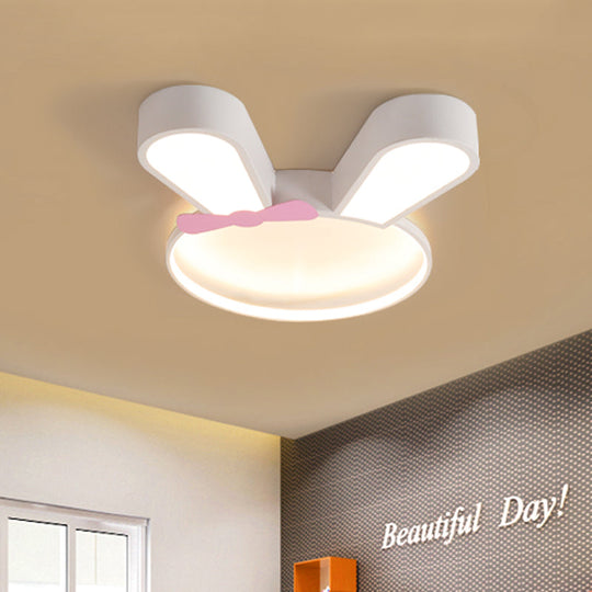 LED Bunny Outline Ceiling Light with Acrylic Shade - Warm/White