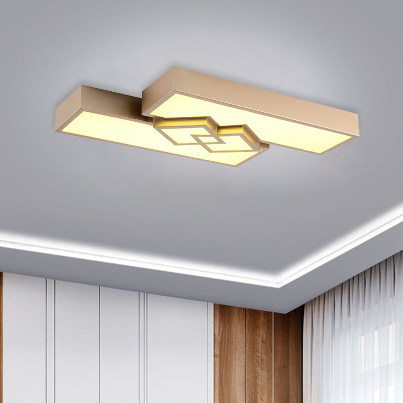 30"/39" Modern Metallic LED Gold Flushmount Ceiling Light for Living Room