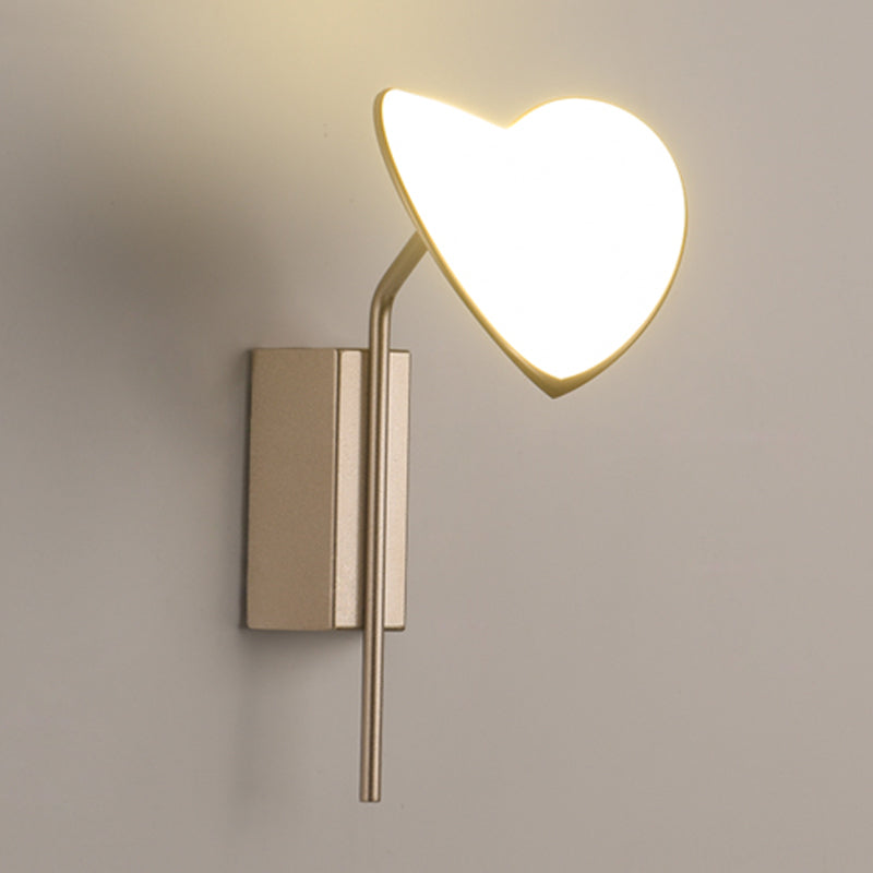 Gold Metal Led Wall Sconce With Leaf Design For Hallways