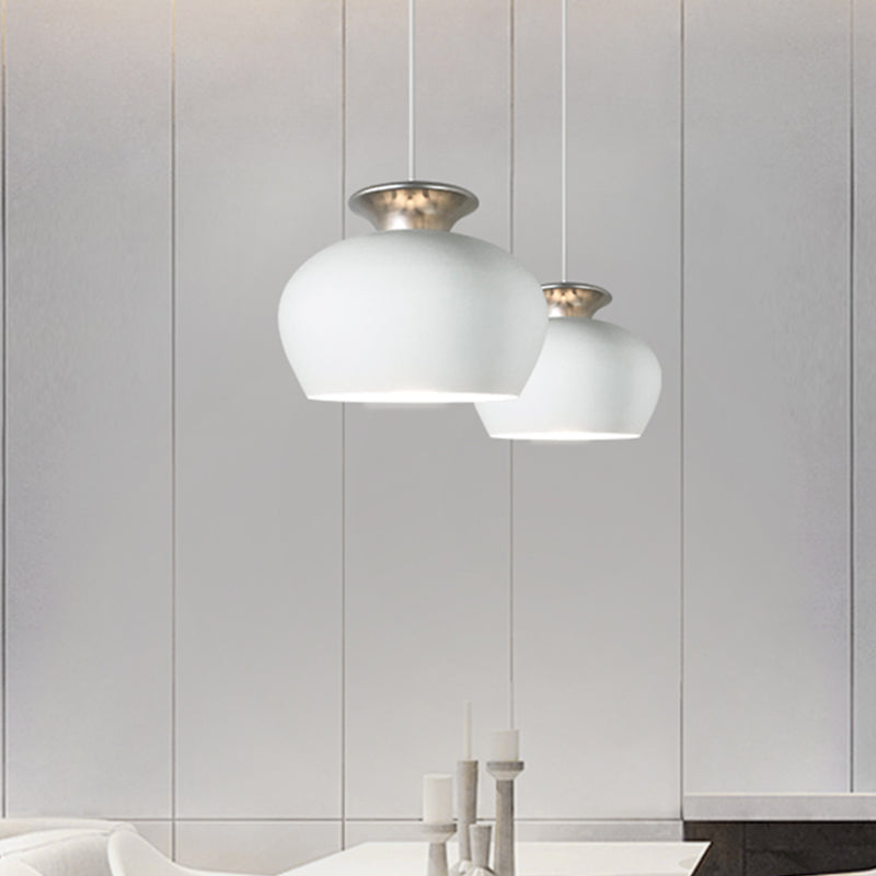 Nordic Pendant Light With Inverted Cup Shade In Black Grey Or White For Dining Table