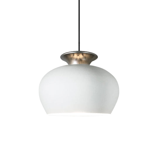 Nordic Dining Table Pendant Light with Inverted Cup Aluminum Shade - Black/Grey/White