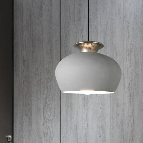 Nordic Pendant Light With Inverted Cup Shade In Black Grey Or White For Dining Table