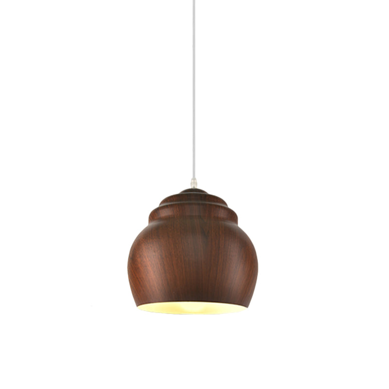 Hanging Ceiling Light: Loft Pendant Lamp with Coffee-Colored Pottery Cup Aluminum Shade