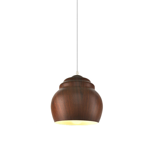 1-Hanging Ceiling Light Pendant Lamp - Loft Design With Pottery Cup Aluminum Shade Coffee