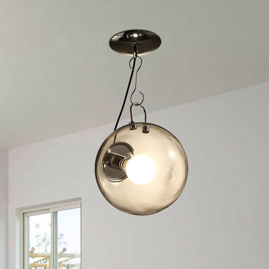 Modern 1-Light Clear Glass Semi Flush Mount - Available in 10" & 12" Width