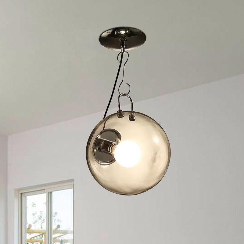 Modern 1-Light Clear Glass Semi Flush Mount - Available In 10 & 12 Width