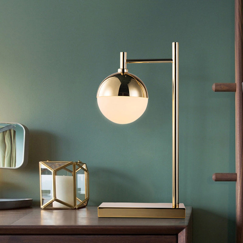 Modern Brass Nightstand Lamp - 1 Head Bedroom Table Light