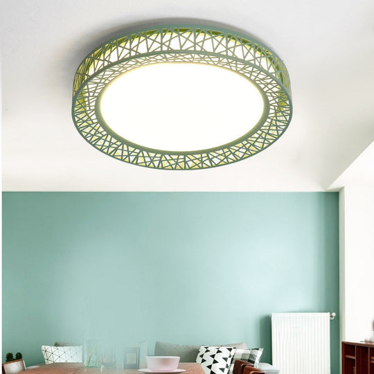 Art Deco Acrylic Flush Mount Ceiling Light - Ideal for Classrooms