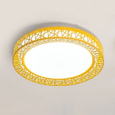 Art Deco Acrylic Flush Mount Ceiling Light - Ideal for Classrooms