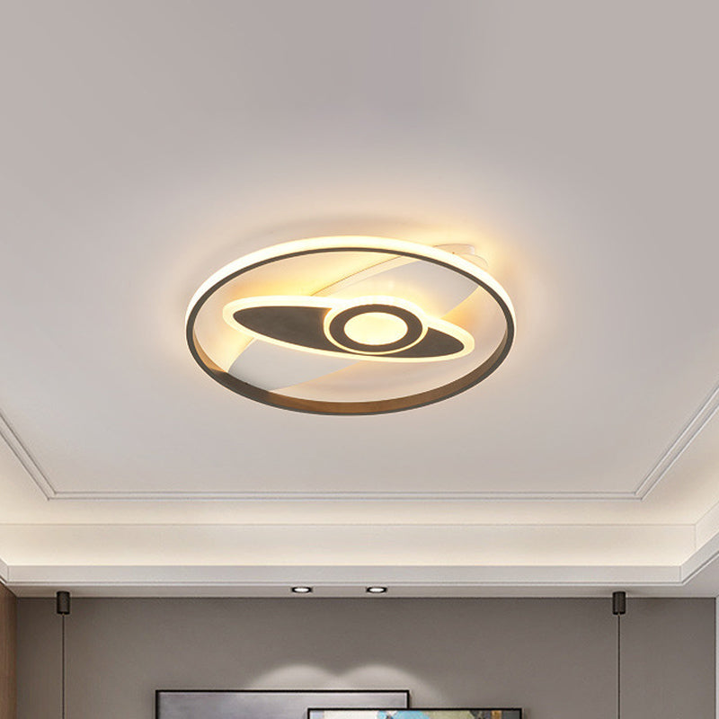 Golden Kids LED Ceiling Lamp with Star/Planet Design for Bedroom