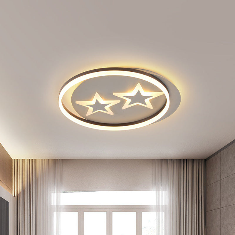 Golden Kids LED Ceiling Lamp with Star/Planet Design for Bedroom