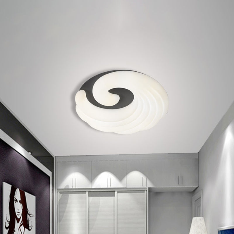 Modern Acrylic Led Flush Light Fixture In Grey/White/Blue - Cloud Design