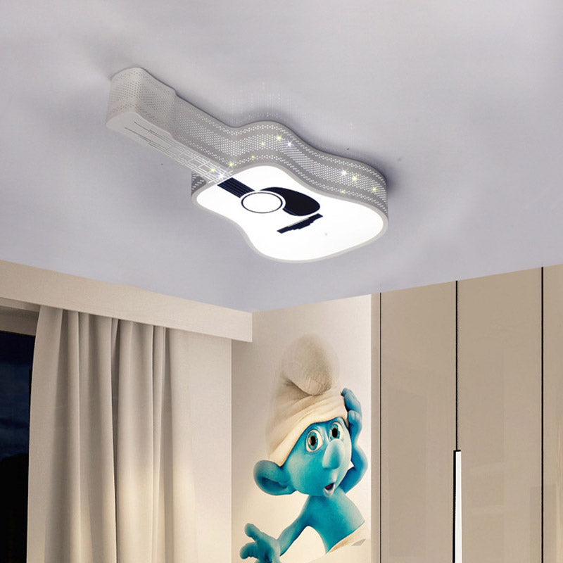 Modern LED White Pineapple/Guitar Ceiling Light for Kids Bedroom