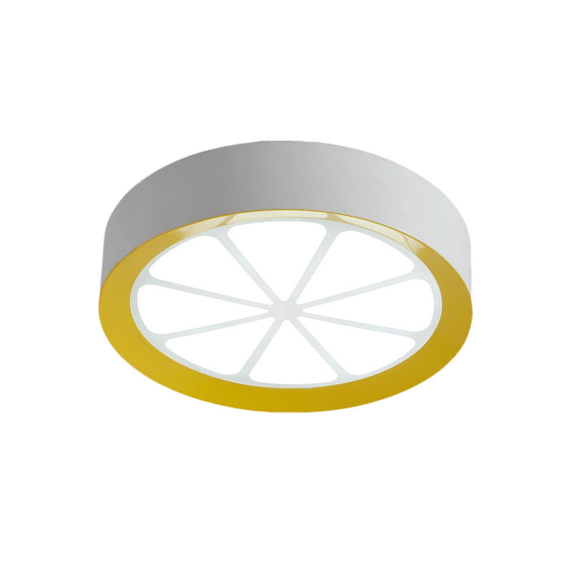 Lemon Kids Acrylic Led Flushmount Light In Warm/White - Ceiling Mount White