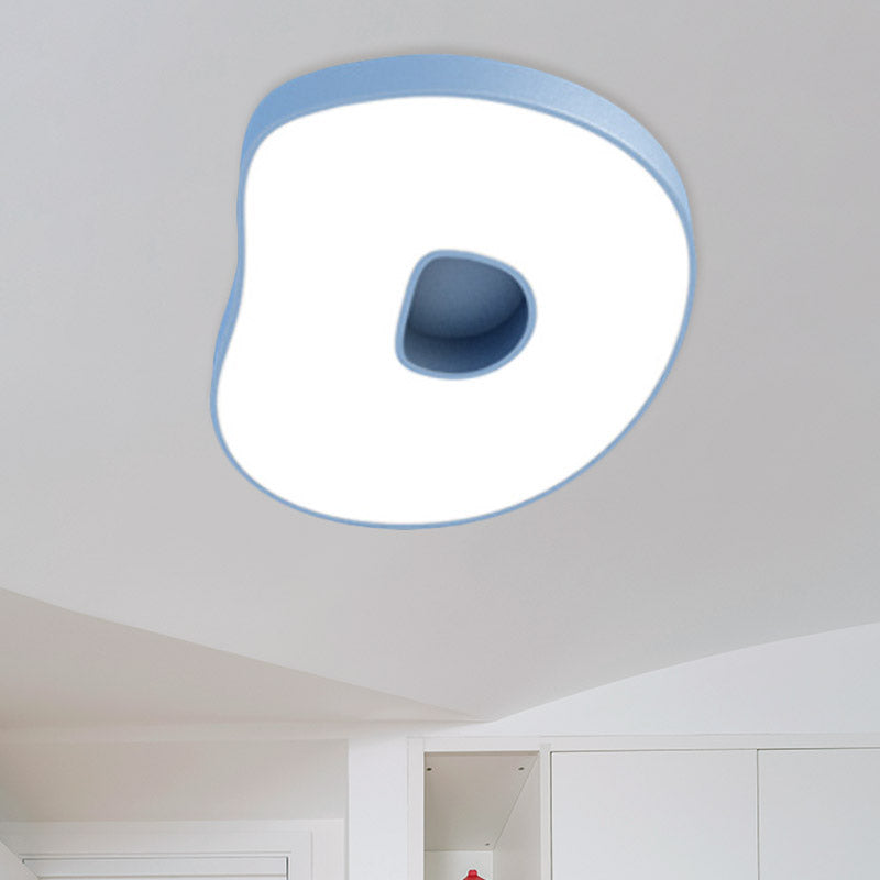 Cartoon White Led Kids Bedroom Flush Light With Acrylic Shade / D