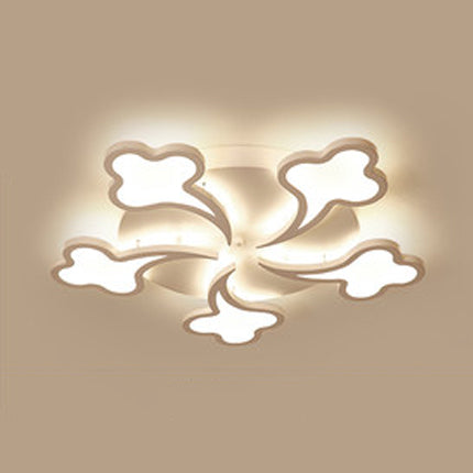 Modern White Acrylic Ceiling Light For Bedroom 5 / Warm