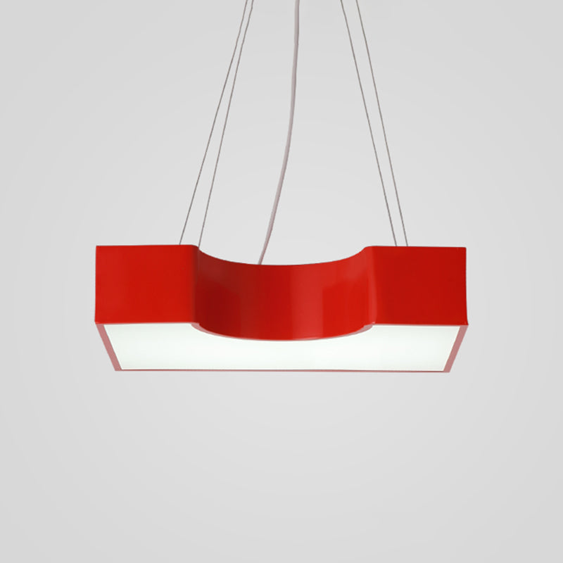 Arch Bridge Kindergarten Led Pendant Light In Vibrant Red/Blue/Yellow Colors