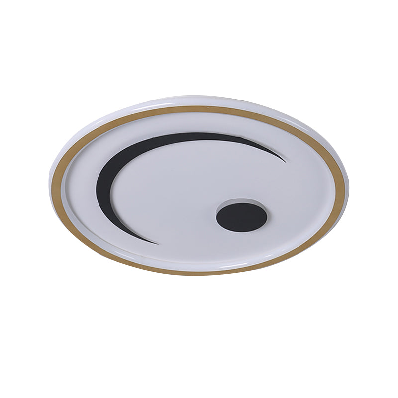 Nordic Led Flush Mount Light In Black/Gold Or White/Warm - Bedroom Lighting Fixture