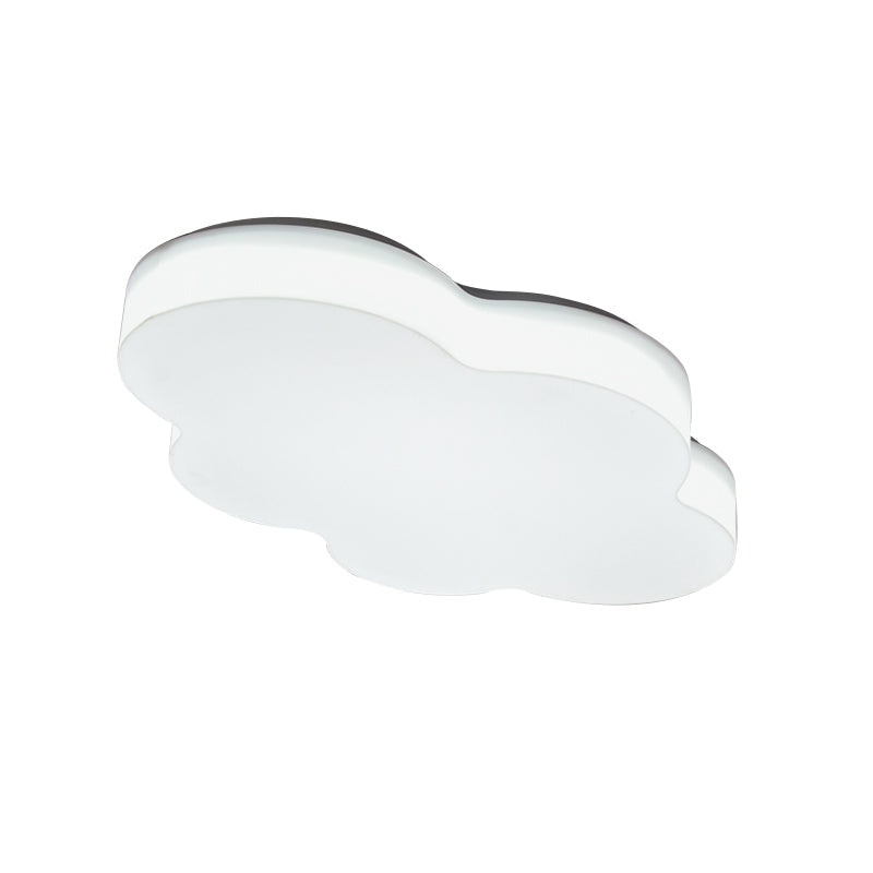 Kids Room Cartoon LED Cloud Ceiling Light in Acrylic, Flushmount Design, White/Red/Yellow