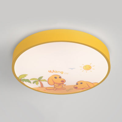 Acrylic Cartoon Flush Mount Ceiling Light for Kid's Bedroom