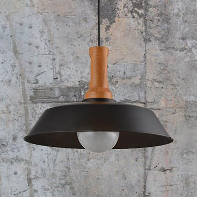 Retro Barn Hanging Light - Stylish 10" or 14" Metal Ceiling Fixture for Kitchen in Black or White