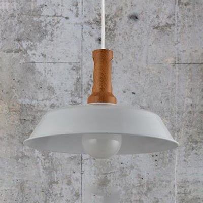 Retro Barn Hanging Light - Stylish 10" or 14" Metal Ceiling Fixture for Kitchen in Black or White