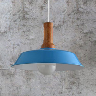 Retro Barn Hanging Light - Stylish 10" or 14" Metal Ceiling Fixture for Kitchen in Black or White