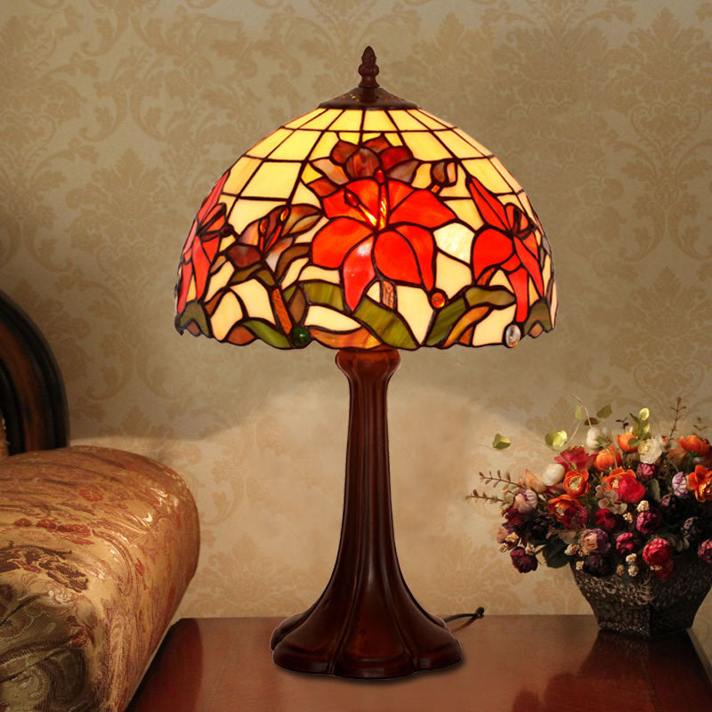 Tiffany Handcrafted Art Glass Floral Coffee Table Lamp With Dome Shade

Note: Seo Is Still Important