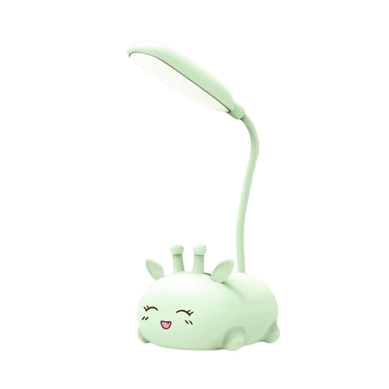 Zoey - Sika Cartoon Sika Deer Desk Lamp Plastic Kid Room LED Night Light with Flexible Arm in White/Pink/Blue