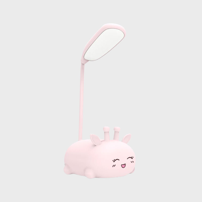 Zoey - Sika Cartoon Sika Deer Desk Lamp Plastic Kid Room LED Night Light with Flexible Arm in White/Pink/Blue