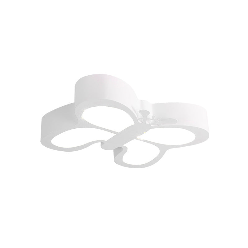 White/Yellow Butterfly LED Ceiling Flush Mount for Kindergarten